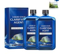 2 PCS Fast-Acting Aquarium Water Clarifier, 100ml Aquarium Liquid State Clarifying Agent, Clears Cloudy Water & Maintains Clear Results, Powerful Fish Tank Water-Purification, for Freshwater