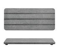 2 Pcs Fast Drying Diatomite Bathroom Tray, Grooved Design, Water Absorbing Stone, Soap Dish Holders, Sink Organizer for Bathroom and Kitchen (Dark Grey)