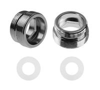 2 PCS Faucet Adapter Kit M22 to M20 Male Thread Sink Hose Adapter Brass Tap Aerator Connector with Gasket for Kitchen Bathroom Water Purifier Sink