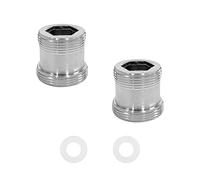 2 Pcs Faucet Adapters, Connecting Faucet Accessories with Rubber Seals, Brass Threaded Faucet Adapters, M20 to M22 Kitchen Sink Accessories.