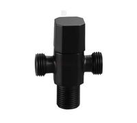 2 PCS Faucet Angle Valve Brass Copper Black for Kitchen Bathroom Toilet Cold and Hot Water Stop for Bathroom Toilet(Black B)