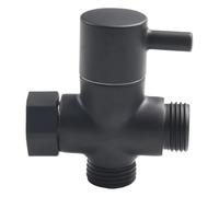 2 PCS Faucet Angle Valve Diverter T Adapter 1/2in Male Black for Shower Head Bathroom for Faucet