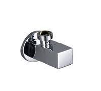 2 PCS Faucet Angle Valve G1/2 Toilet Flush Brass Chrome Bathroom Accessories for Faucet(Silver)