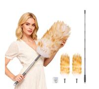 2 Pcs Feather Duster Long Handle, 130cm Extendable Dusters for Cleaning