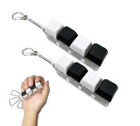 2 PCS Fidget Keyboard, Keyboard Fidget Toy, Keyboard Clicker Fidget, Multi-Functional Keychain Fidget, Keychain Toys Finger Keyboard Caps Toy for to Relief Stress Pass the Time