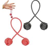 2 Pcs Fidget Toys, Ball on A String For Kids, Release Stress Toys Suitable for ADHD Exercise Attention, Hand Eye Coordination Exercise(Red and Black)
