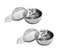 2 Pcs Filter Tea Mesh ine Mesh Tea Strainers with Bowl Stainless Steel Tea Strainer Mesh Tea Filter Mini Tea Fine Sieve Ideal for Loose Tea Juice Coffee Filter