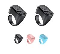 2 Pcs Finger Bluetooth Remote Control Scrolling Ring, Phone Wireless Remote Control, Portable Remote Control Shutter/Clicker, Scroll Videos, Volume Control, for Tablet Phone TK Camera (Range 10M)