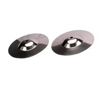2 Pcs Finger Chimes Splash and Bell Stand Drum Replacement Part Drums Cymbal Silver Cymbals