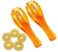 2 Pcs Finger Roller Massager and 5 Pcs Acupressure Massage Rings for Finger Hand Massage, Hand Blood Circulation Massage Roller Tools, Handheld Stress Relief Double Rubber Joint Roller Massager