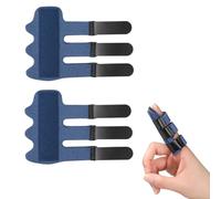 2 Pcs Finger Splints, Finger Straightening Brace, Trigger Finger Splints, Finger Stabilizer with Adjustable Fixing Belt, for Broken Knuckle Protection, Arthritis Pain Relieve, Sport Injuries