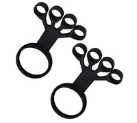 2 Pcs Finger Trainer, Silicone Hand Trainer, Hand Grip Trainer to Increase Strength, Improve Finger Function and Improve Finger Flexibility (Black)