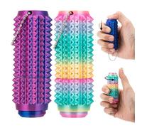 2 Pcs Fingertip Massage Pain Stimming Fidgets, Pocket Mini Anxiety Toys, PLA 3D Printed Spiky Stress Relief Tools, Little Ouchies Pain Fidget, Pain Stim (3.1x1.2 Inches, Playful Gifts)
