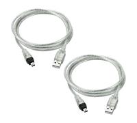 2 Pcs Firewire to USB Adapter, IEEE 1394 4 Pin to USB Converter Cable, Male Firewire Cable, 1.5M iLink Converter for Sony DCR-TRV75E Mini DV D8 Digital Video Cameras No Video Capture Function