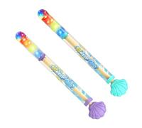 2 Pcs Fireworks Water Guns with Lights, 70-Hole Firework Style Water Spray Guns Light Up Waters blasters Summer Pool, Backyard, Beach, Birthday Party Outdoor Game Toys
