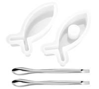 2 Pcs Fish Candle Moulds for Candle Making Moulds, 3D Silicone Molds for Baking Casting Mould for DIY Soap Aromatherapy Candles Chocolate Cake Decorations, with 2 Stainless Steel Mixing Sticks