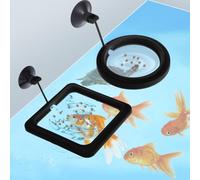 2 PCS Fish Feeding Ring, Aquarium Feeding Ring Automatic Goldfish Tank Feeder Dispenser Auto Live Betta Fish Vacation Feeder Floating Food Accessories for Turtle, Coral, Goldfish (Black)