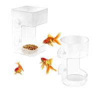 2 Pcs Fish Tank Feeding Tray with Suction Cup,Fish Feeding Tube,Automatic,Food Feeder,Feeder Automatic Dispenser for All Kinds of Food Tanks Bowls Accessories