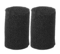 2 Pcs Fish Tank Pre-filter Sponge Roll for Aquarium Intake Protection | Black Cotton Foam Cylinder, Snug Fitting Guard, Helps Reduce Clogs, Suitable for Freshwater Shrimp, Marine Aquariums