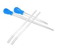 2 Pcs Fish Tank Siphon Cleaner Pump with Extension Tubes Blue Plastic | Labor-saving Grip, Practical Multi-functional Design, Aquarium Use, Professional Tool, Fish Tank Water