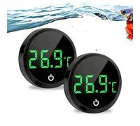 2 PCS Fish Tank Thermometer Aquarium Thermometer Digital Aquarium Touch ±1℃ Stick-On With Led Display for Monitoring Fish Turtle Reptile Glass Water Tank Temperature