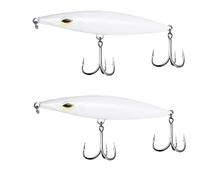 2 Pcs Fishing Bait Floating Pencil Bait 90110130mm Wobbler Topwater Fishing Tackle for Seabass Bonitos Sinking Lures(Nero,110mm-16g)