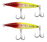 2 Pcs Fishing Bait Floating Pencil Bait 90110130mm Wobbler Topwater Fishing Tackle for Seabass Bonitos Sinking Lures(Gray,130mm-26g)