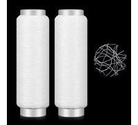 2 Pcs Fishing Thread, Strong Invisible String for Hanging Decorations, Invisible Fishing Bait Nylon Elastic Sea Fish Line Keeping Bait on Hook Clear String for Salmon Sturgeon Catfish