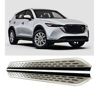 2 pcs fits for Mazda CX-5 CX5 2017-2025 Running Board Side Step Nerf Bar Pedal Running Board Aluminium All Silver (with Brackets)
