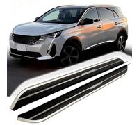 2 pcs fits for Peugeot 5008 2017-2022 Side Step Running Board Nerf Bar Pedal Running Board Aluminium Silver-Edged Glowing Shadow (with Brackets)