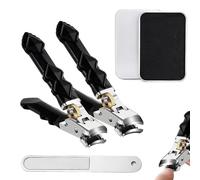 2 PCS Fixhoo Orthoclip, Fixhoo Orthoclip Nail Clippers, with Nail File, Iron Case, Extra Wide 180° Cutting Angle with Safety Lock, Suitable for Thick Nails of All Ages (Curved + Beveled)