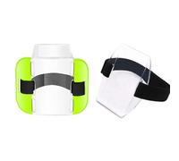 2 Pcs fKiZanthene Sia Arm Badge Holders Adjustable ID Cards, High Visibility Armband License for Emergency Rescue Personnel, Security Personnel, Guards, Bouncers, Doorman(Fluorescent Green, Black)