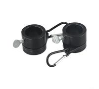 2 Pcs Flagpole Rotating Rings for 1 Inch Diameter Poles, PVC Anti-Wrap Grommet Clips for Garden Flags, Adjustable Mounting Attachment for Home Office School Display (White & Black)(Black.)