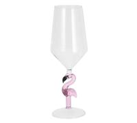 2 Pcs Flamingo Shaped Wine Glass, Pink Heat Resistant Glass Cup 330ml | Playful Tabletop Piece, Polished Frosted Finish, Stem Detail, for Cocktails, White Wine