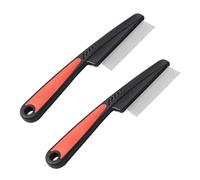 2 Pcs Flea Comb for Dogs and Cats, Cat Dog Flea Comb, Stainless Steel Pet Combs with Thick Rounded Teeth for Short Long Haired Pets