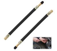 2 PCS Flexible Rubber Tire Valve Adaptor with Valve Cap, 210mm Extension, Tyre Valve Extension, Tyre Inflator Adaptor for Tire Inflation on Cars, Motorcycles, Durable Rubber and Copper Design