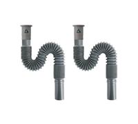 2 Pcs Flexible Waste Trap Stretch Water Pipe,Easy Installation Pipe Connector for Bath, Wash Basin, Kitchen Sink,Durable, Leakproof, Universal Fit (30mm Inner Diameter)