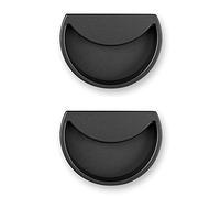 2 Pcs Flip-top Handles Flush Sliding Door Pull Semi-Circular Recessed Cabinet Handles Zinc Alloy Drawer Knob for Doors Windows Cabinets Furniture Door Levers (Black)