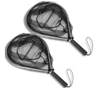 2 PCS Floating Fishing Nets,Fly Fishing Landing Net Mesh High Strength Landing Net for Fishing Rubber Fishing Net Aluminum Alloy Frame with Comfortable Handle Accessory