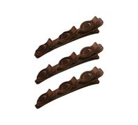 2 Pcs Flocking Braided Hair Clips Duckbill Barrettes Double Layer Styling For Woman And Girls Flocking Braided Duckbill Clip Accessories For Woman