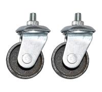 2 Pcs Floor Jack Replacement Parts, 3 Ton Double Pump Caster Wheels, 12 mm Threaded Swivel Casters with Reinforced Guide Wheels for Floor Jacks, Includes 2 Caster Wheels Set