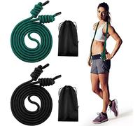 2 Pcs Flow Exercise Rope for Fitness Flow Double Braid Workout Rope with 2 Pcs Cloth Bags Adjustable Length Jump Ropes for Working out Men Women Home Gym Training Indoor Outdoor, 9 ft
