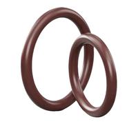 2 Pcs Fluorine Rubber Ring Brown O-Ring Gaskets, 95mm OD 91.2mm ID 1.9mm Wire Diameter