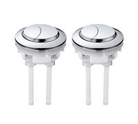 2 Pcs Flush Toilet Push Button, Replacement Flush Button Toilet Cistern Water Tank Repair Part, Round Head Toilet Cistern Push Button Accessories for Bathroom Closestool Water Tank Repair (48mm)