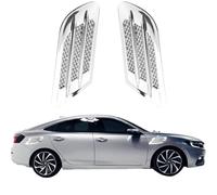 2 PCS Flying Wing Universal Hood Air Vents Car Hood Scoop Air Vent Wing Trim Fender Vent Universal Exterior Hood Air Vent Outlet Wing Trim Fit Exterior Glossy Trim Cars and Accessories (Plating)