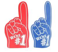 2 PCS Foam Finger, Blue and Red Gladiators Foam Finger, Soft and Reliable Foam Fan Finger, Suitable for Football Match, Basketball Match, Sports Meeting The Cheering Props