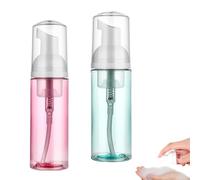 2 Pcs Foaming Soap Dispenser Refillable Clear Plastic Foam Soap Dispenser Easy Cleaning Pump Bottle for Face Wash Lash Shampoo Skin Care