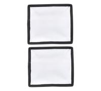 2 Pcs Foldable Soft Flash Diffuser 15x17cm Fabric | Black Light Sock, Anti Skid Strips at Mount, Thin Foldable Carry Design for Portraits