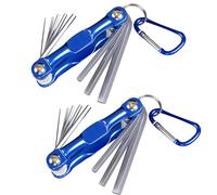 2 Pcs Folding Allen Key Set, 8 Sizes Compact Small Allen Key Set, Bike Automobile Machinery Repair Hex Wrench Tool, Compact and Portable for Bicycle Repair Tools