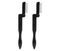 2 Pcs Folding Eyelash Comb, Stainless Steel Teeth Eyebrow Comb, Eye Lashes Separator Mascara Shaper Brush Makeup Brush Beauty Tool